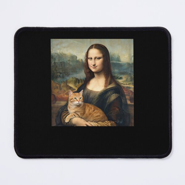 Item preview, Mona Lisa and Cat Vintage Art Meme designed and sold by Hedoraxe.
