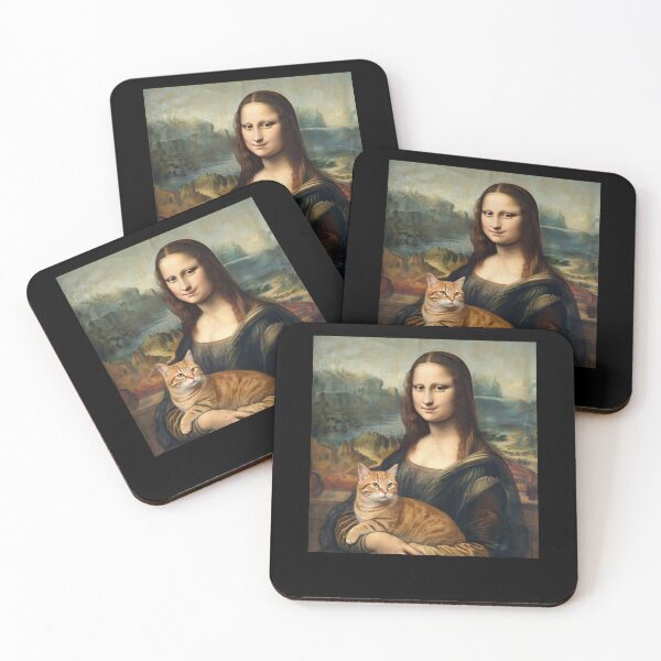 Item preview, Mona Lisa and Cat Vintage Art Meme designed and sold by Hedoraxe.