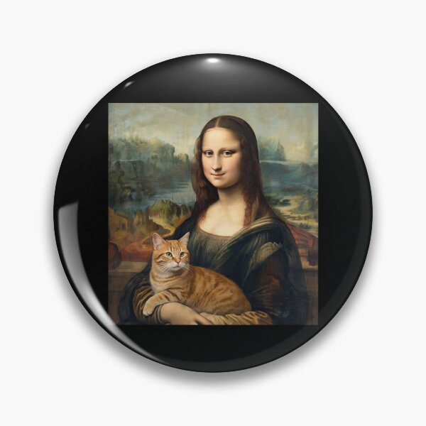 Item preview, Mona Lisa and Cat Vintage Art Meme designed and sold by Hedoraxe.