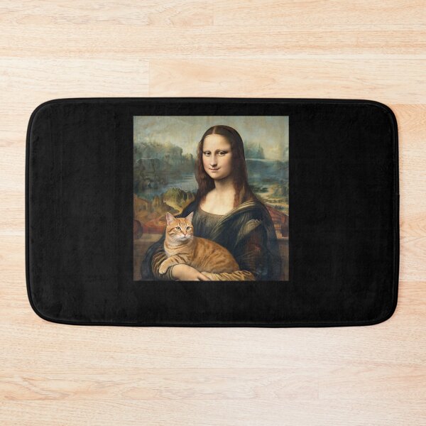 Item preview, Mona Lisa and Cat Vintage Art Meme designed and sold by Hedoraxe.