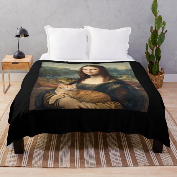 Artikelvorschau, Mona Lisa und Katze Vintage-Kunst-Meme entworfen und verkauft von Hedoraxe.