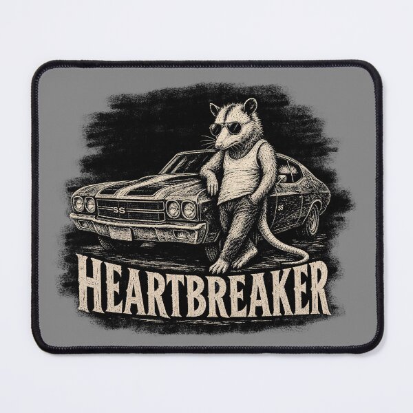 Item preview, Heartbreaker Possum & Chevelle – Woodcut Edition designed and sold by Automotive Art by Greg.