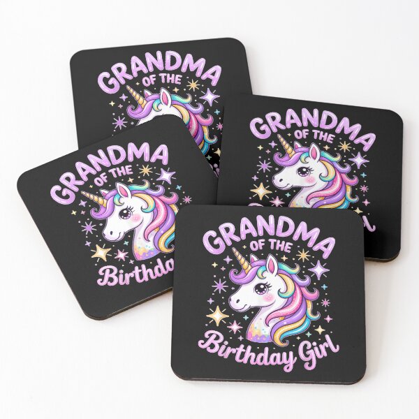 Item preview, Grandma of The Birthday Girl Cute Unicorn  designed and sold by MassonCalepon.