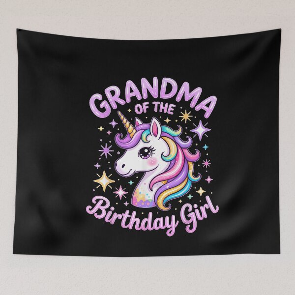 Item preview, Grandma of The Birthday Girl Cute Unicorn  designed and sold by MassonCalepon.
