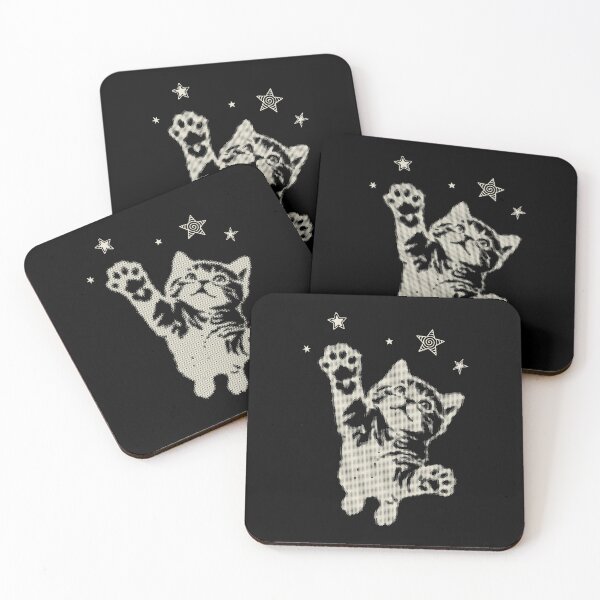 Item preview, Cat Jumping Stars Vintage Y2K  designed and sold by Hedoraxe.