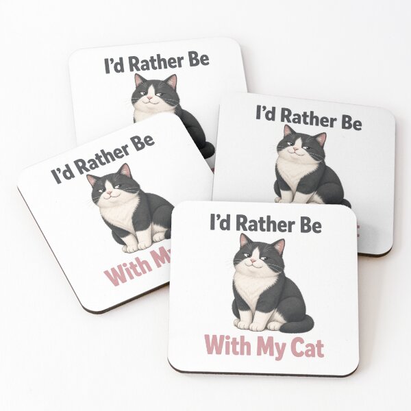 Item preview, I'd Rather Be With My Cat Cute Introvert Cat Shirt designed and sold by FakePeopleSuck.