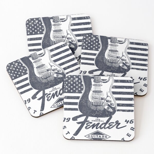 Artikelvorschau, Fender 1946 Stratocaster mit amerikanischer Flagge als Hintergrund – Vintage entworfen und verkauft von ErnestRic.