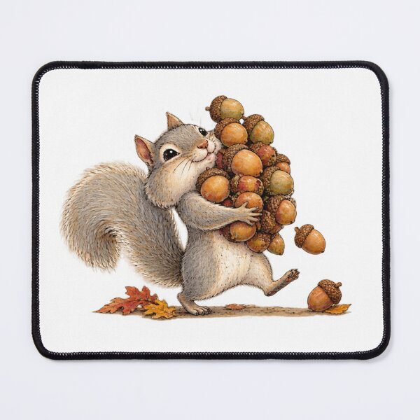 Item preview, Squirrel with Acorns 1A designed and sold by CrumbBumStudio.