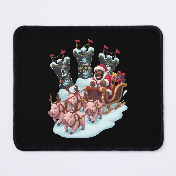 Item preview, Santa's Wild Boar Sleigh Holiday Art designed and sold by Barthonze.