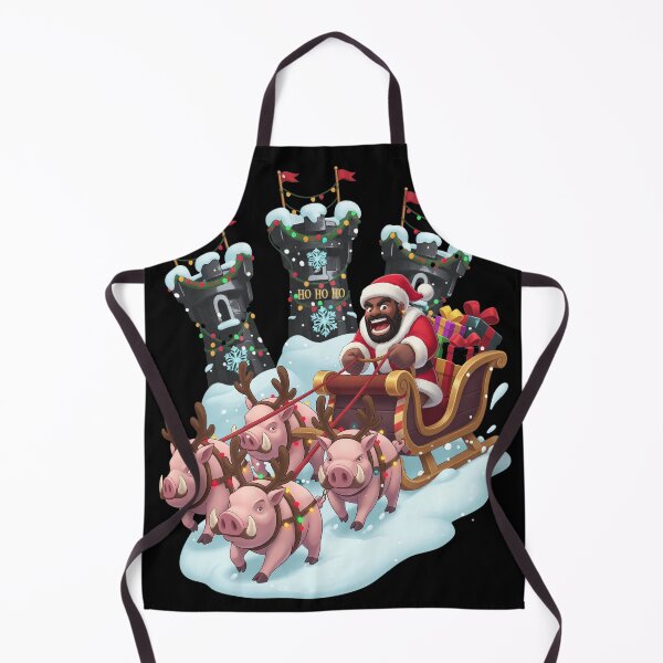 Item preview, Santa's Wild Boar Sleigh Holiday Art designed and sold by Barthonze.