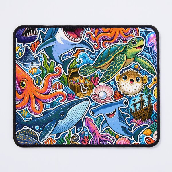 Item preview, Ocean Animal Sticker Bomb – Sharks & Sea Creatures designed and sold by Inked Legacy.