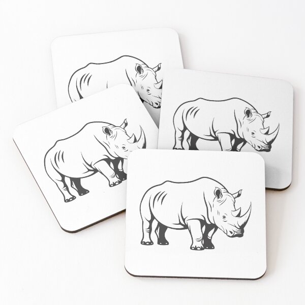 Item preview, Rhino Elegant 1 Line Art Gift designed and sold by OneLine Studio.