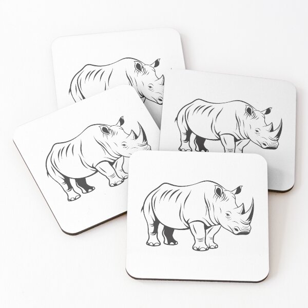 Item preview, Rhino Elegant 2 Line Art Gift designed and sold by OneLine Studio.