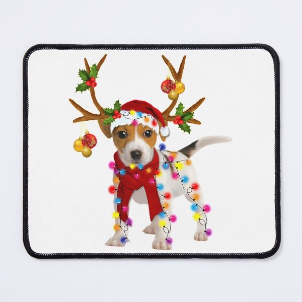 Item preview, Jack Russell Dog Gorgeous Reindeer Christmas Lights Tree Dog Scarf Xmas Santa Claus designed and sold by GuessNexted.