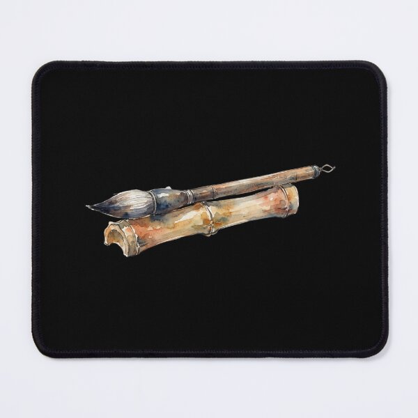 Item preview, Traditional Chinese Calligraphy Brush And Bamboo Holder designed and sold by bvdesignart.