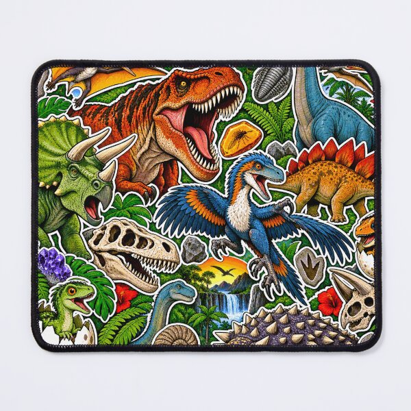 Item preview, Dinosaur Sticker Bomb – Prehistoric Jurassic Fossil Collage designed and sold by Inked Legacy.