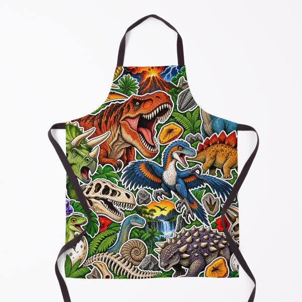 Item preview, Dinosaur Sticker Bomb – Prehistoric Jurassic Fossil Collage designed and sold by Inked Legacy.