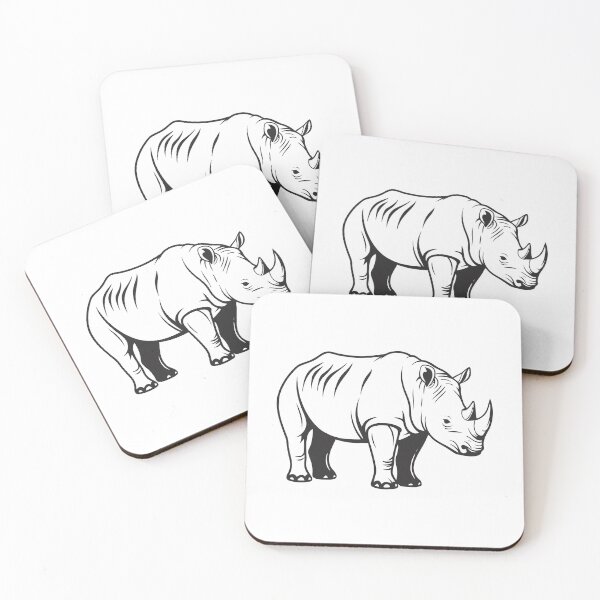 Item preview, Rhino Friendly 1 Line Art Gift designed and sold by OneLine Studio.
