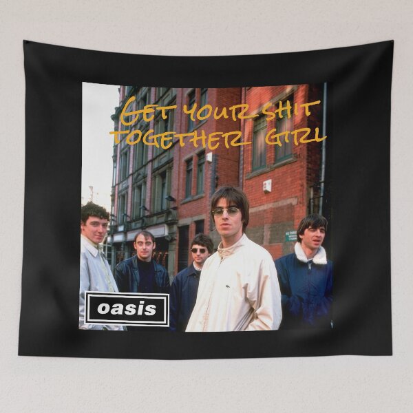 Item preview, Get Your Shit Together Girl _OASIS_ Britpop 90s Vintage Band Poster designed and sold by jepmexzemex.