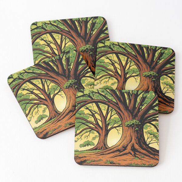 Item preview, The Twin Ancient Oaks Pop Art designed and sold by BlueBerry45.
