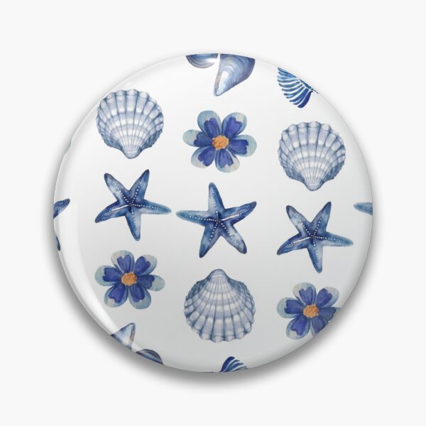 Item preview, Blue Ocean Seashells & Starfish Aesthetic Pattern designed and sold by LunaVales.