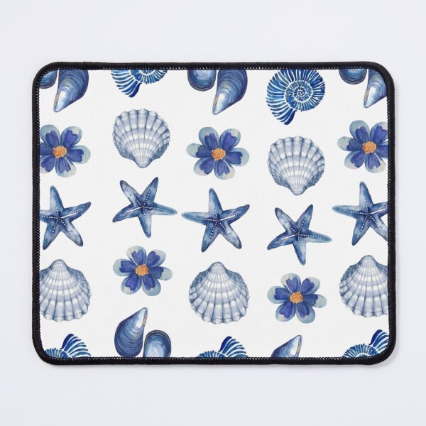 Item preview, Blue Ocean Seashells & Starfish Aesthetic Pattern designed and sold by LunaVales.