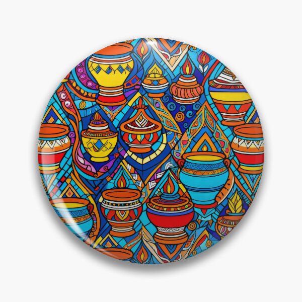Item preview, Vibrant Moroccan Vases with Exotic Geometric Patterns designed and sold by DEC02.