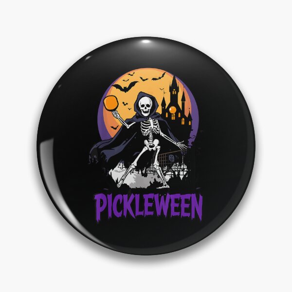 Item preview, Spooky Dink Pickleween Pickleball Halloween Skeleton Goth designed and sold by ZariahNey.