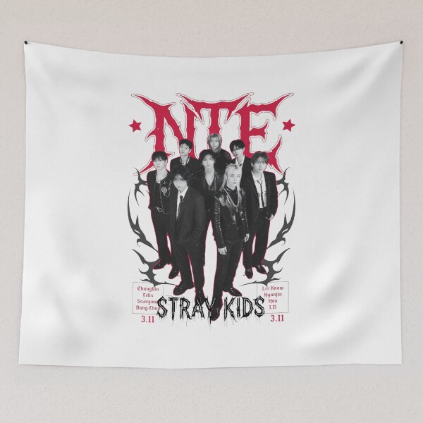Item preview, Stray Kids Group Portrait with Stylized Red Logo designed and sold by Barthonze.