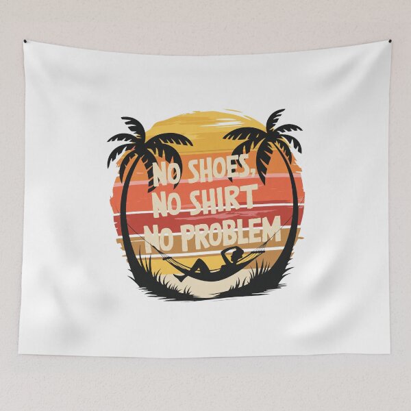 Item preview, No Shoes No  No Problem Hammock Tropical Sunset designed and sold by Barthonze.