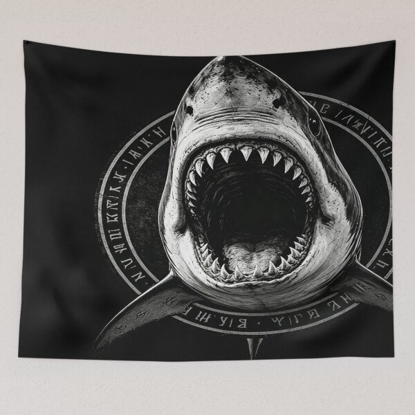 Item preview, Dark Fantasy Emblem – Megalodon Ancient Predator designed and sold by Mggtz.