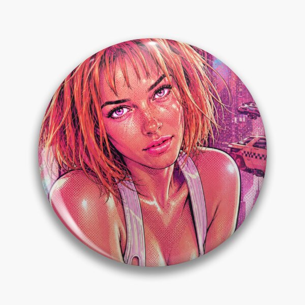 Item preview, Cyberpunk Leeloo Neon Pop Art | Sci-Fi Futuristic City Portrait designed and sold by CleverCulture.