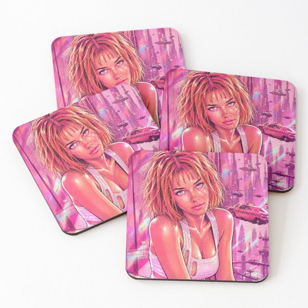 Item preview, Cyberpunk Leeloo Neon Pop Art | Sci-Fi Futuristic City Portrait designed and sold by CleverCulture.