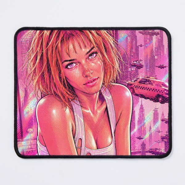 Item preview, Cyberpunk Leeloo Neon Pop Art | Sci-Fi Futuristic City Portrait designed and sold by CleverCulture.