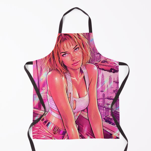 Item preview, Cyberpunk Leeloo Neon Pop Art | Sci-Fi Futuristic City Portrait designed and sold by CleverCulture.