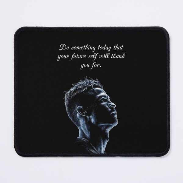 Item preview, Do Something Today That Your Future Self Will Thank You For Inspiring Motivational Quote Cristiano Ronaldo Portrait designed and sold by Matt_Smith.
