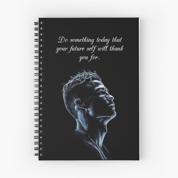 Item preview, Do Something Today That Your Future Self Will Thank You For Inspiring Motivational Quote Cristiano Ronaldo Portrait designed and sold by Matt_Smith.
