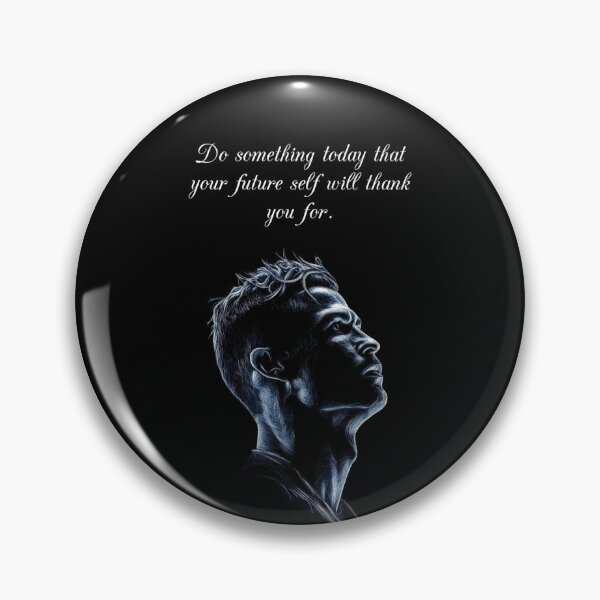 Item preview, Do Something Today That Your Future Self Will Thank You For Inspiring Motivational Quote Cristiano Ronaldo Portrait designed and sold by Matt_Smith.