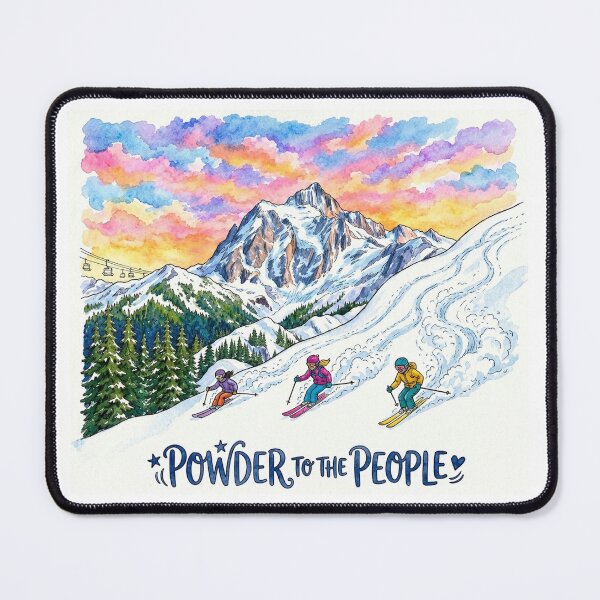Item preview, Powder to the People into the Sunset designed and sold by skihappyco.