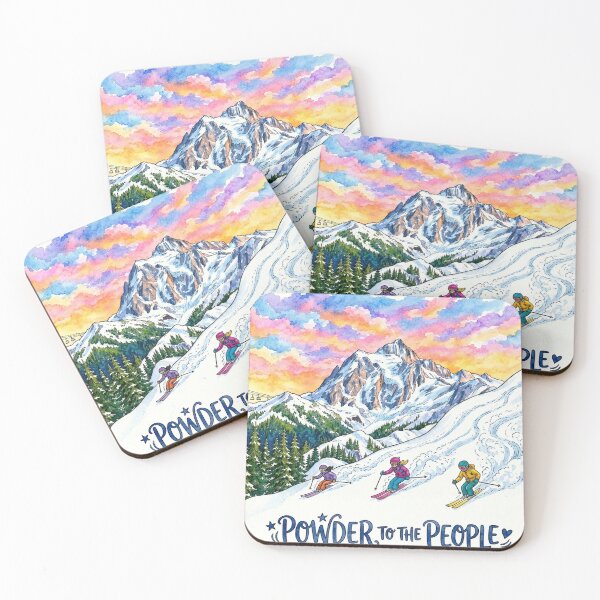 Item preview, Powder to the People into the Sunset designed and sold by skihappyco.