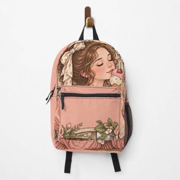 Item preview, Victorian Lady Eating Ice Cream – 19th Century Dessert Art designed and sold by MAGICKEY2024.