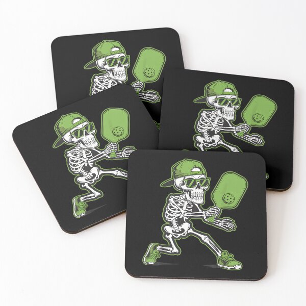Item preview, Spooky Dink Pumpkin Head Skeleton Pickleball Halloween designed and sold by ZariahNey.