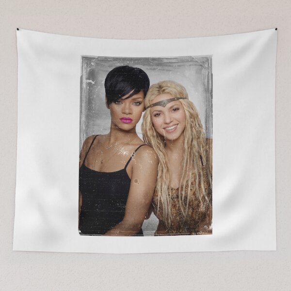 Item preview, Rihanna and Shakira Vintage Portrait designed and sold by Altaf Aji.