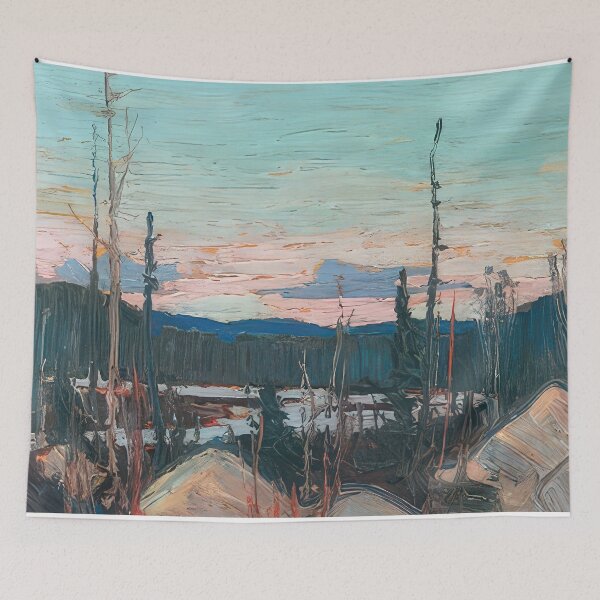 Item preview, Burnt area with ragged rocks 1915 designed and sold by VeilOfPigments.