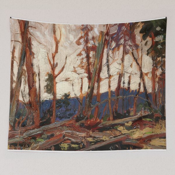 Item preview, Burnt country evening sketch for burnt land 1914 designed and sold by VeilOfPigments.