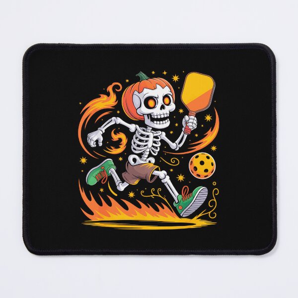 Item preview, Spooky Dink Pumpkin Head Skeleton Pickleball Halloween designed and sold by ZariahNey.