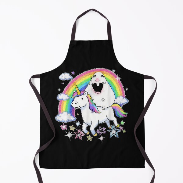 Item preview, Hamster Riding Unicorn Over Rainbow Meme Happy  designed and sold by MiteKangerin.