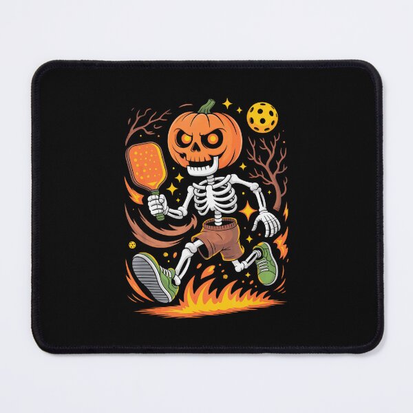 Item preview, Spooky Dink Pumpkin Head Skeleton Pickleball Halloween designed and sold by ZariahNey.