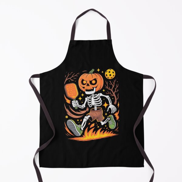 Item preview, Spooky Dink Pumpkin Head Skeleton Pickleball Halloween designed and sold by ZariahNey.