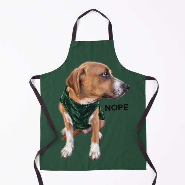 Item preview, Sassy Dog Wearing Vest "NOPE" Portrait designed and sold by RescueHeart10.